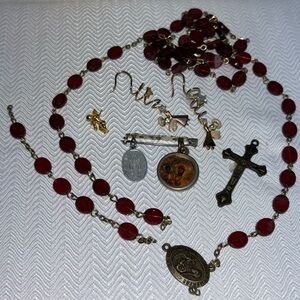 Vintage religious jewelry for repair and crafting